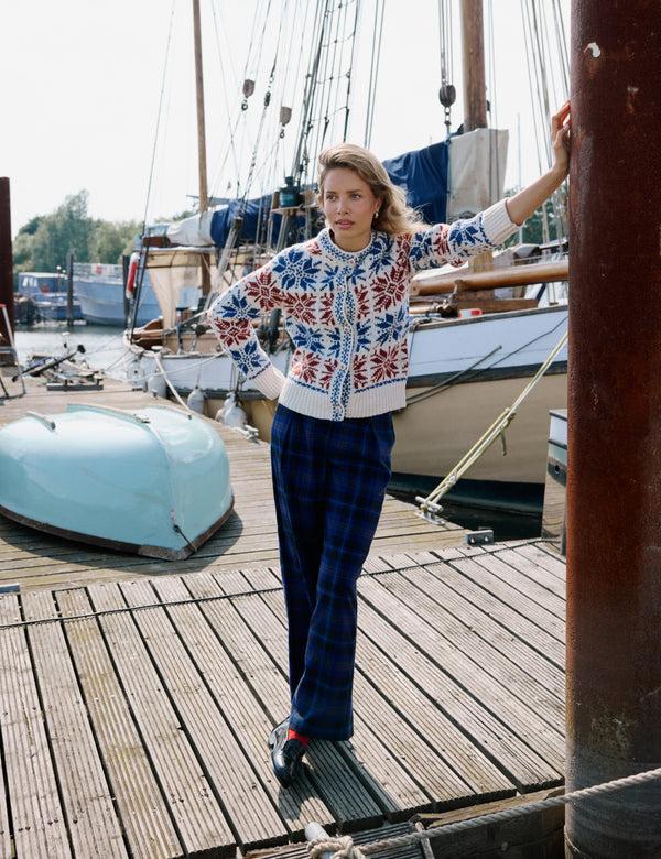 Nobody’s Child Navy Check Tailored Trousers