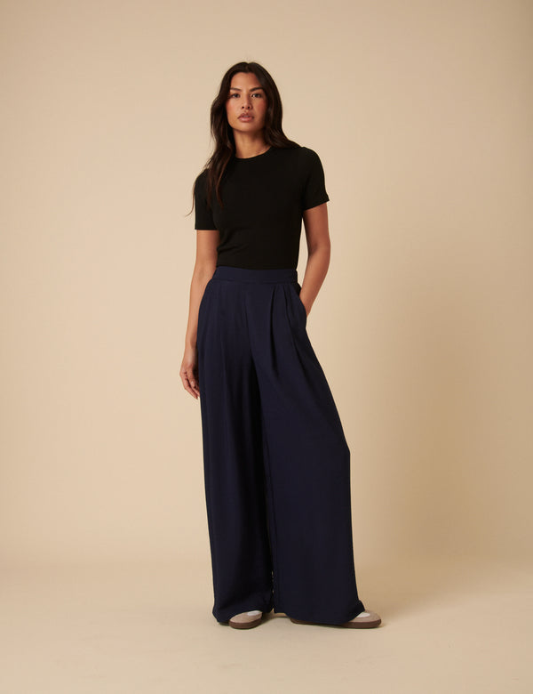 nobody’s child Navy Full Length Zeena Trousers