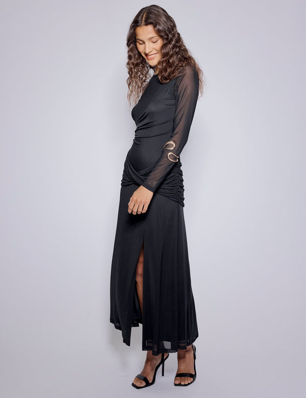 Nobody’s Child Petite Black Tammy Midi Dress