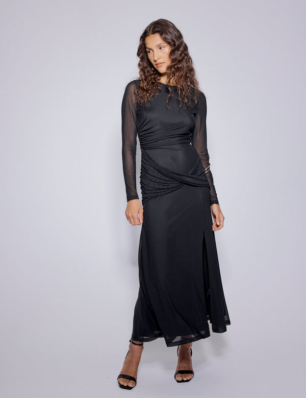 Nobody’s Child Petite Black Tammy Midi Dress
