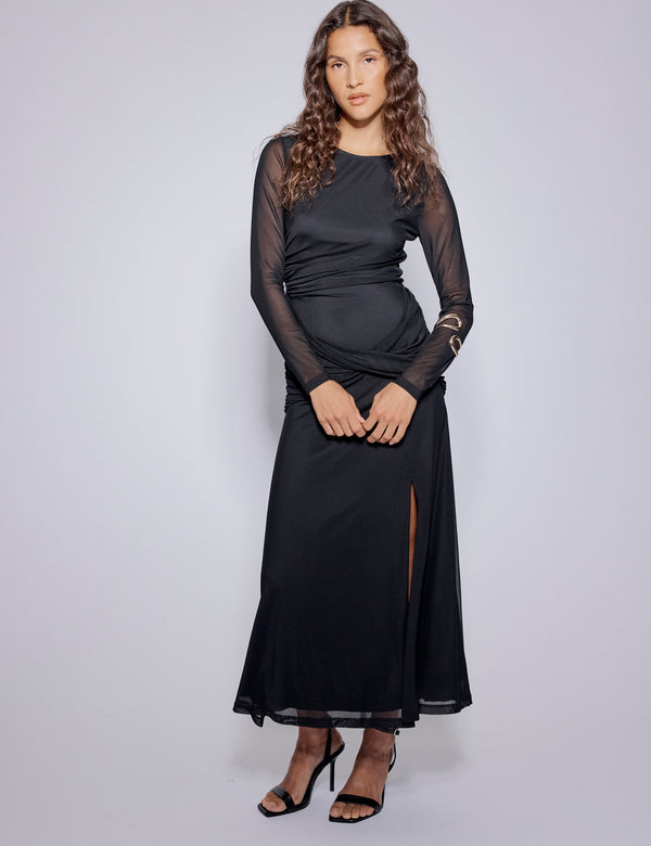 nobody’s child Petite Black Tammy Midi Dress