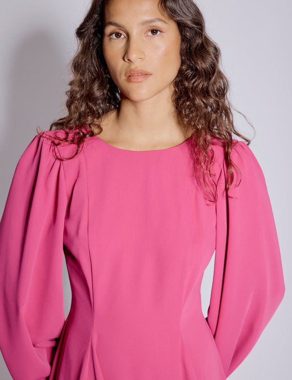 Nobody’s Child Pink Balloon Sleeve Ava Mini Dress