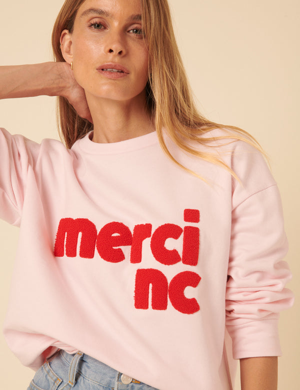 nobody’s child Pink Merci Graphic Sweatshirt