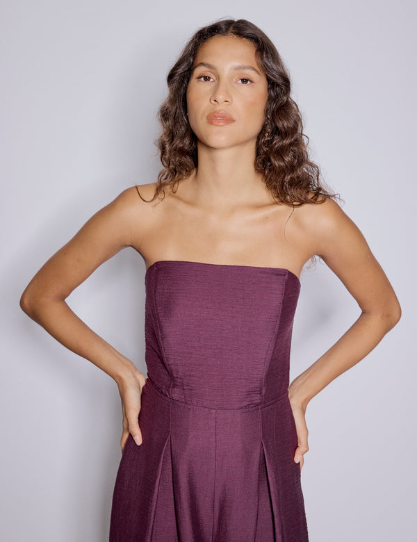 nobody’s child Purple Bandeau Rory Jumpsuit