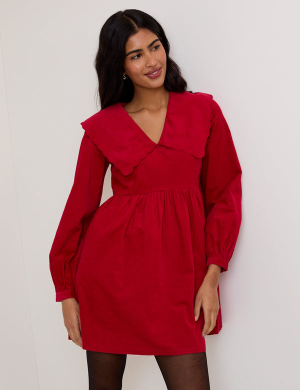 Nobody’s Child Red Cord Collar Cassis Mini Dress