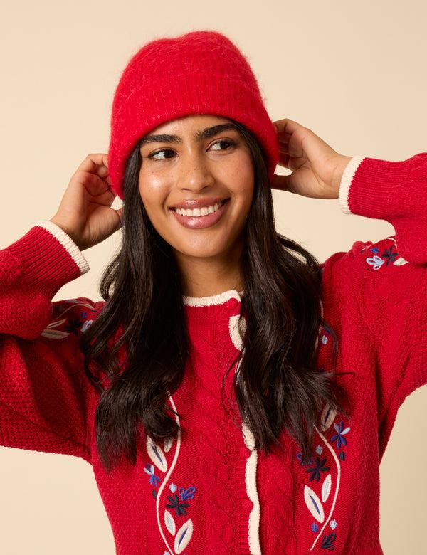 nobody’s child Red Ribbed Beanie