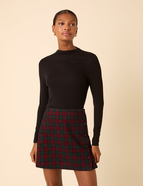 Nobody’s Child Red Tartan Mini Skirt