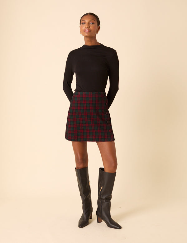 Nobody’s Child Red Tartan Mini Skirt