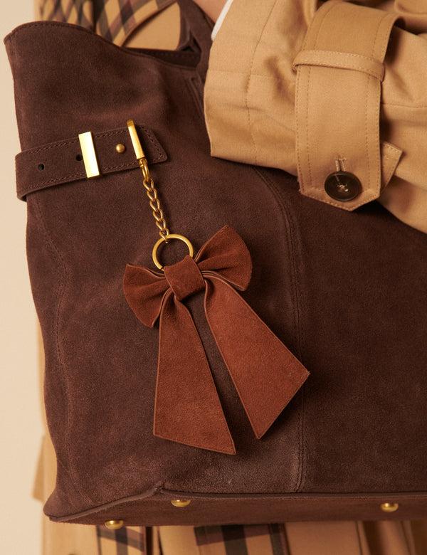 nobody’s child Tan Suede Bow Key Chain