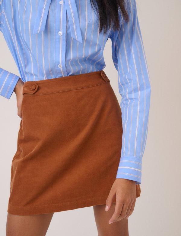 Nobody’s Child Terracotta Cord Mini Skirt