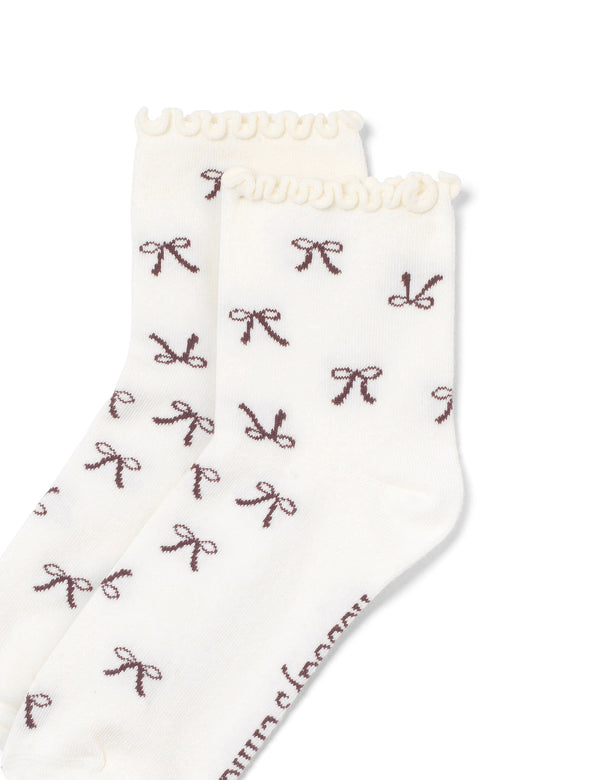Nobody’s Child White Bow Frill Trim Socks