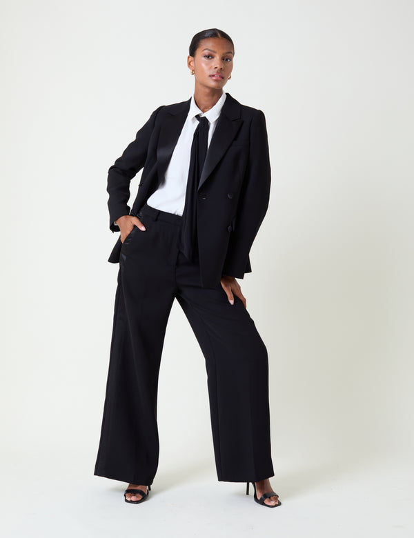 nobody’s child White Bow Tie Neck Blouse