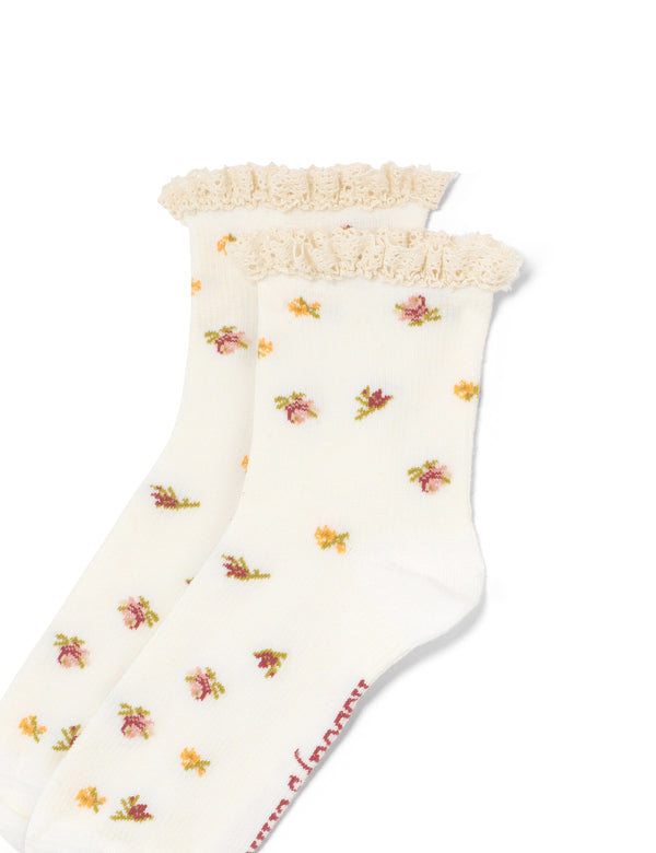 Nobody’s Child White Floral Lace Socks