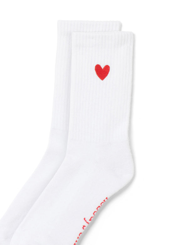 Nobody’s Child White Heart Ribbed Socks