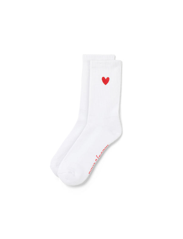 nobody’s child White Heart Ribbed Socks