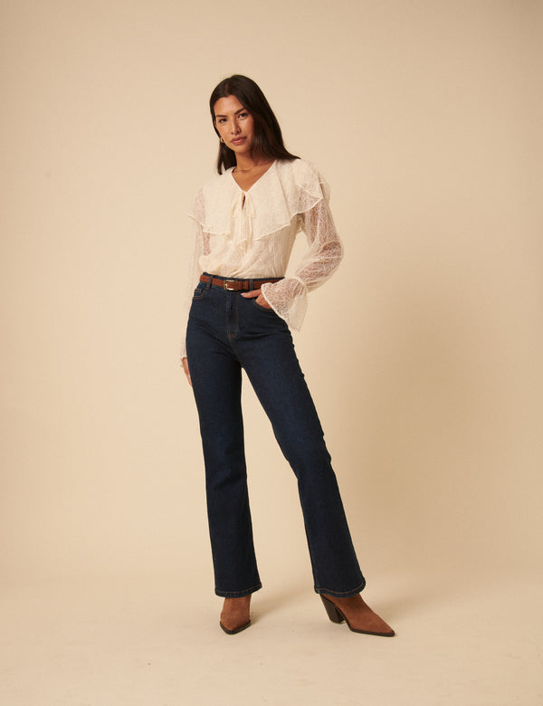 Nobody’s Child White Lace Frill Blouse