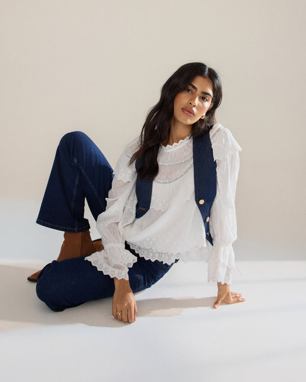 nobody’s child White Ruffle Blouse