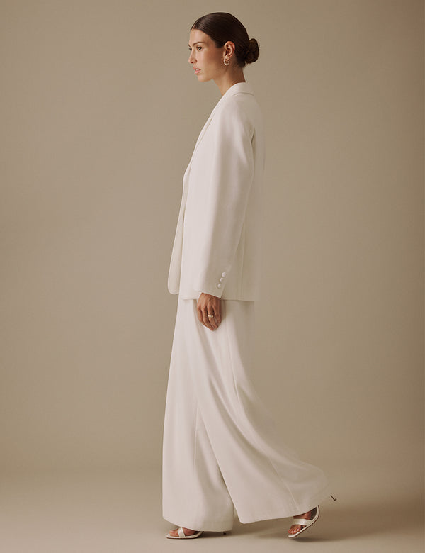 Nobody’s Child White Tailored Virgo Bridal Blazer