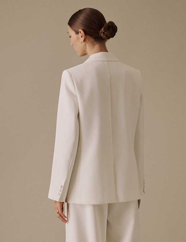 Nobody’s Child White Tailored Virgo Bridal Blazer