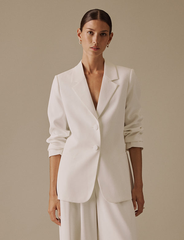 nobody’s child White Tailored Virgo Bridal Blazer