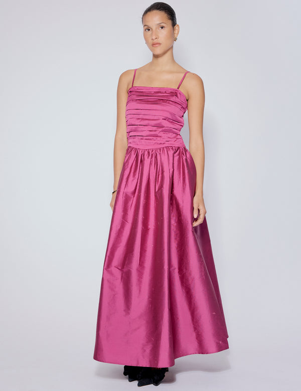 Nobody’s Child Pink Satin Bandeau Felicity Midaxi Dress