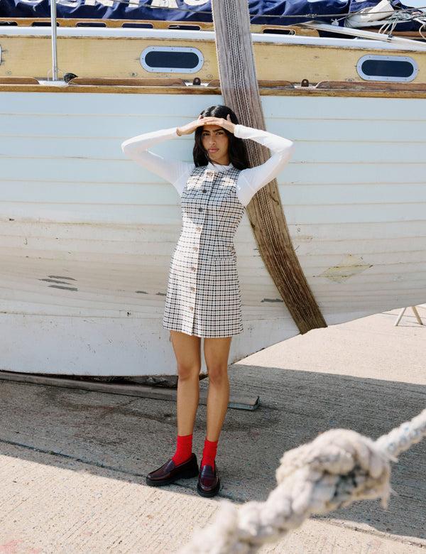 Nobody’s Child White Ribbed High Neck Long Sleeve Top