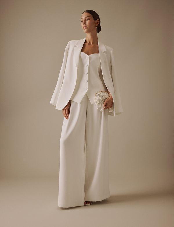 Nobody’s Child White Square Neck Jaia Bridal Waistcoat