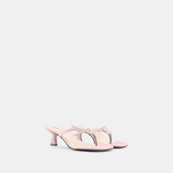 Nodaleto Dona Ariel Thong Sandal 50 Pinky Peach Satin