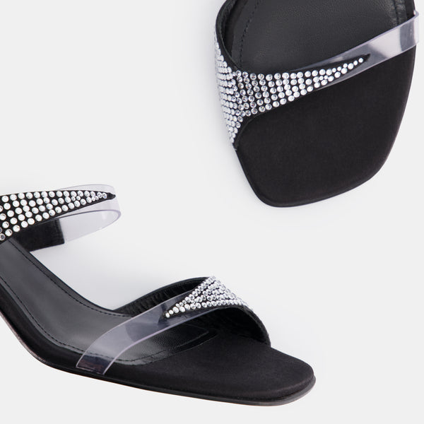 Nodaleto Dona Luna Mule 50 Black Satin