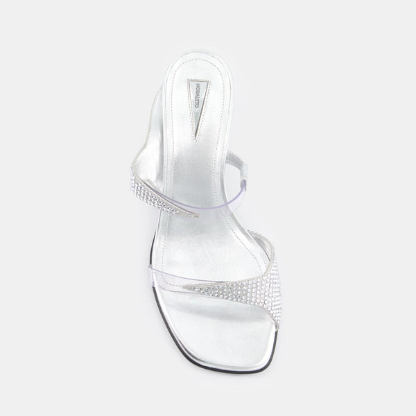 Nodaleto Dona Luna Mule 50 Silver Metallic Nappa