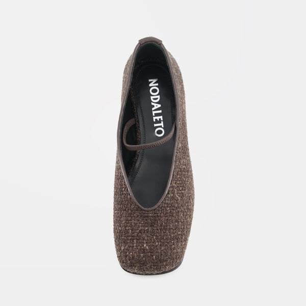 nodaleto Nodstalgia Cindy 5 Dark Brown Tweed