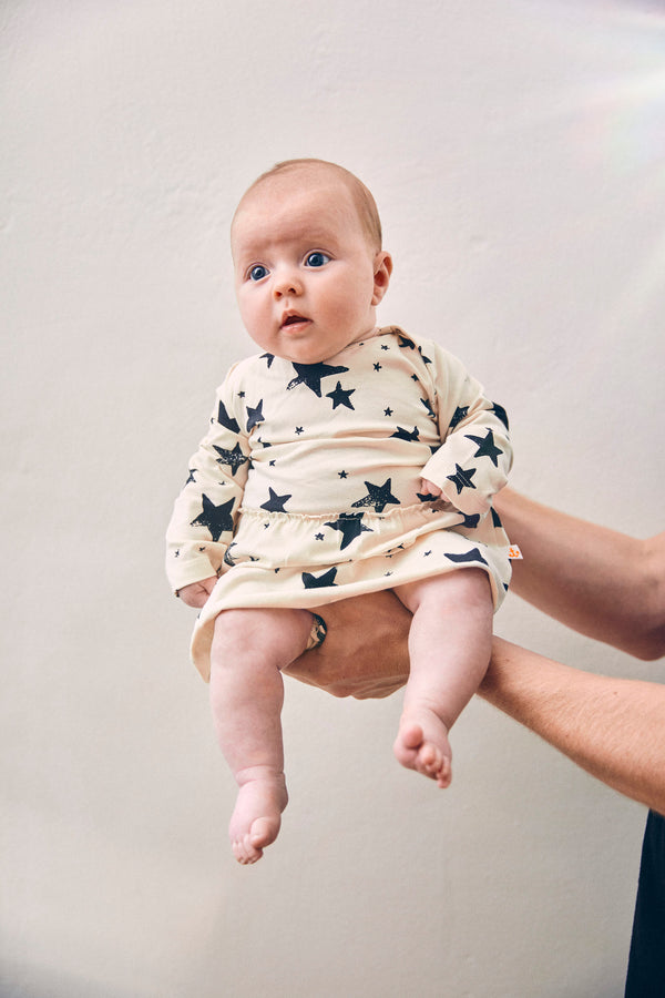 Noé & Zoë Berlin Longsleeve Body With Skirt // Neon Pink Stars