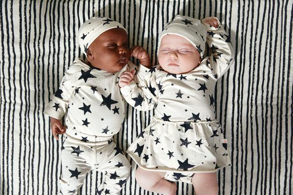 Noé & Zoë Berlin Longsleeve Body With Skirt // Neon Pink Stars