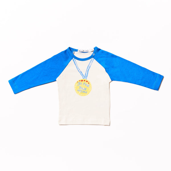 noé & zoë berlin Baby Baseball Tee // blue