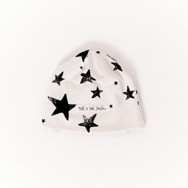 noé & zoë berlin Baby Beanie // black stars