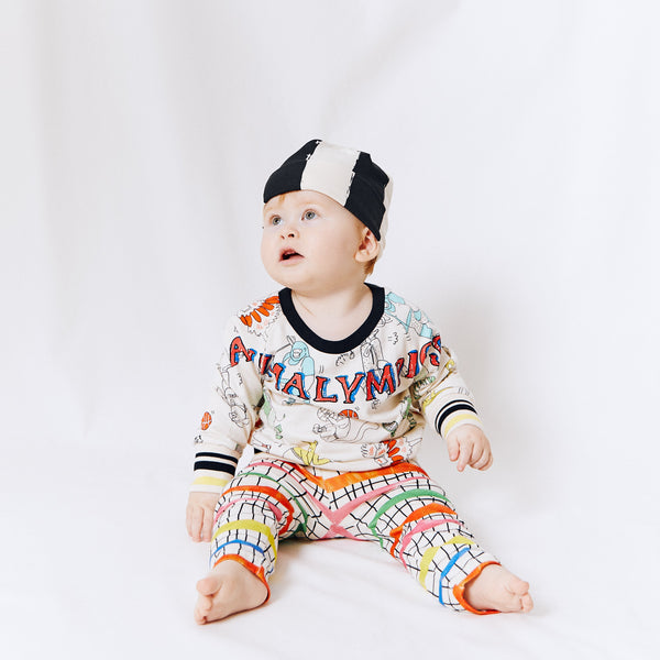 Noé & Zoë Berlin Baby Beanie // Black Stripes XL