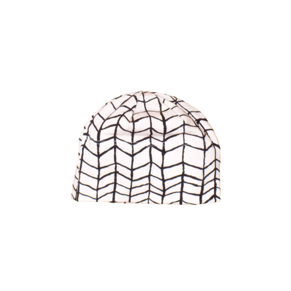 noé & zoë berlin Baby Beanie // black wave grid