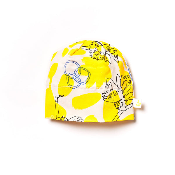 noé & zoë berlin Baby Beanie // yellow ostrich