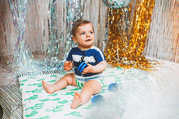 Noé & Zoë Berlin Baby Tee // Blue Stripes XL