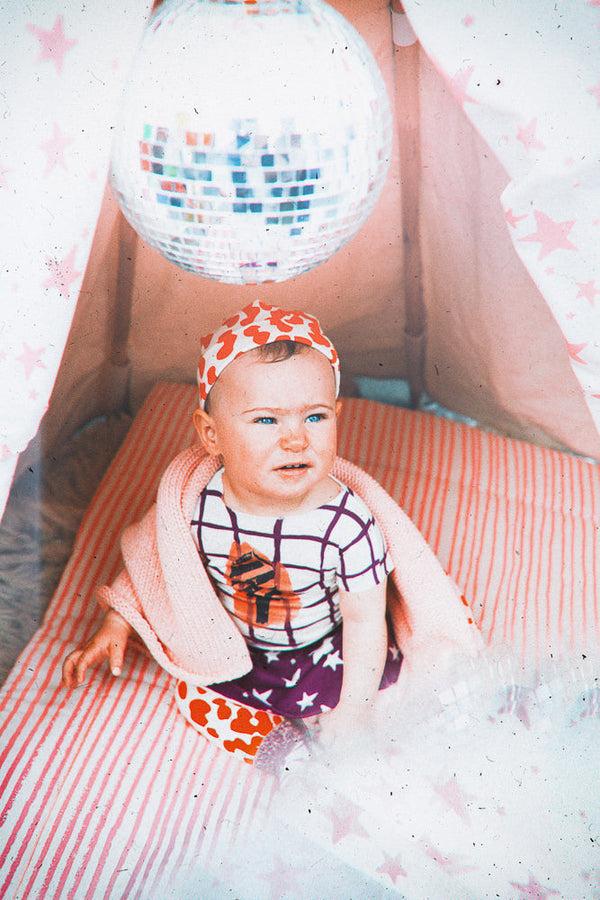 Noé & Zoë Berlin Baby Tee // Purple Grid