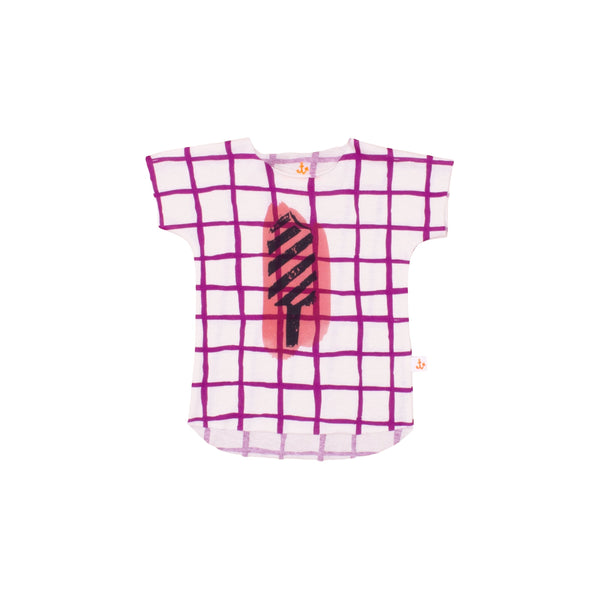 noé & zoë berlin Baby Tee // purple grid