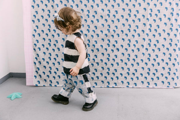 Noé & Zoë Berlin Baby Top // Black Stripes XL