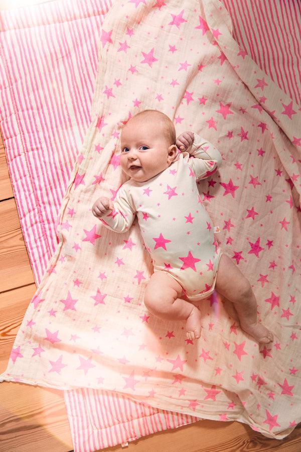 Noé & Zoë Berlin Longsleeve Body // Neon Pink Stars