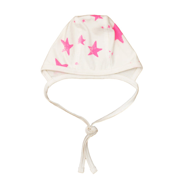 noé & zoë berlin Newborn Hat // neon pink stars