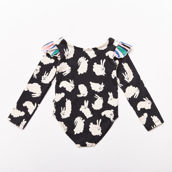 Noé & Zoë Berlin Ruffle Leotard // Bunny // SAMPLE