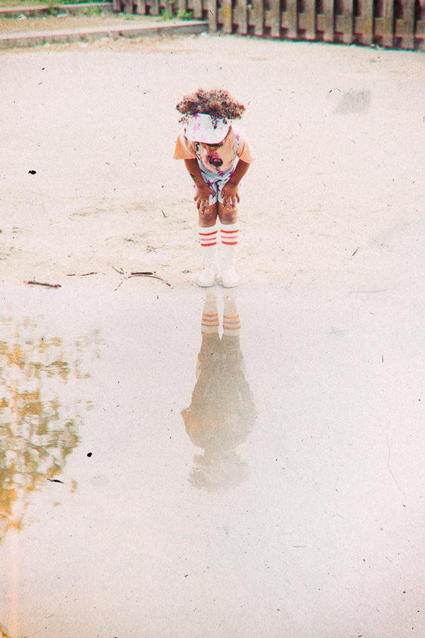 Noé & Zoë Berlin Socks // Neon Pink Stars & Stripes