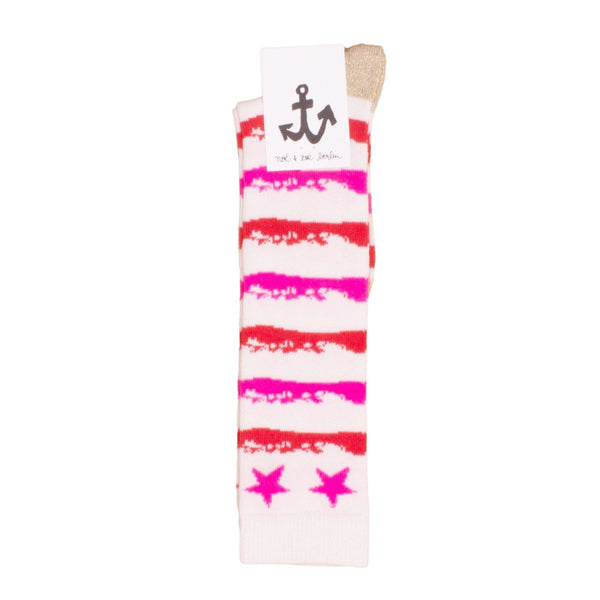 noé & zoë berlin Socks // neon pink stars & stripes