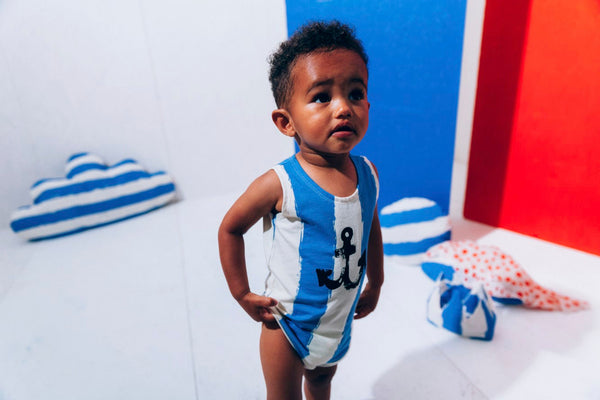 Noé & Zoë Berlin Tank Body // Blue Stripes XL // 3-6m // LAST ONE