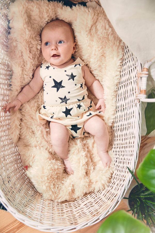 Noé & Zoë Berlin Tank Body With Skirt // Neon Pink Stars