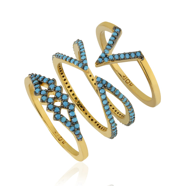 noir jewelry Bear River Rings White Opal/gold Size 7